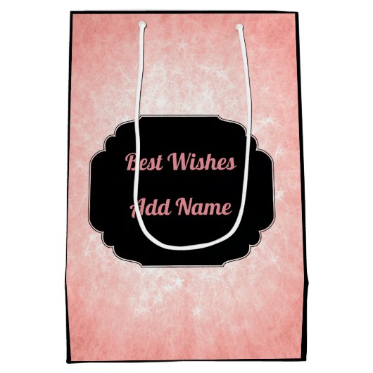 Voeg naam 70e verjaardag toe medium cadeauzakje (Achterkant)