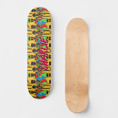 Voeg Naam, Abstracte Afbeeldingen op Geel Schaats Persoonlijk Skateboard (Voorkant)