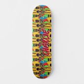 Voeg Naam, Abstracte Afbeeldingen op Geel Schaats Persoonlijk Skateboard (Voorkant)