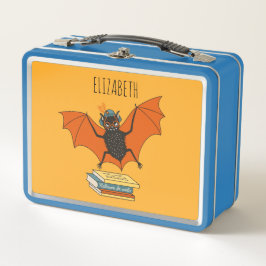 Voeg naam Bat Bibliothecaris met boeken - Lezer li