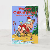 Voeg naam begroeting tekst Kerstman slapen Kerstmi Kaart (Voorkant)