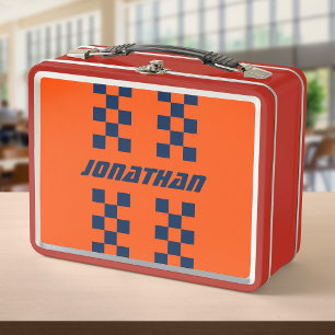 Voeg naam bewerkbare kleuren dubbel geruite strepe