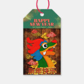 Voeg naam Chinese Dragon Red Emerald Green Gold to Cadeaulabel (Voorkant)