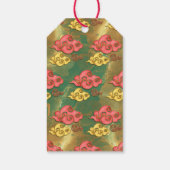 Voeg naam Chinese Dragon Red Emerald Green Gold to Cadeaulabel (Achterkant)