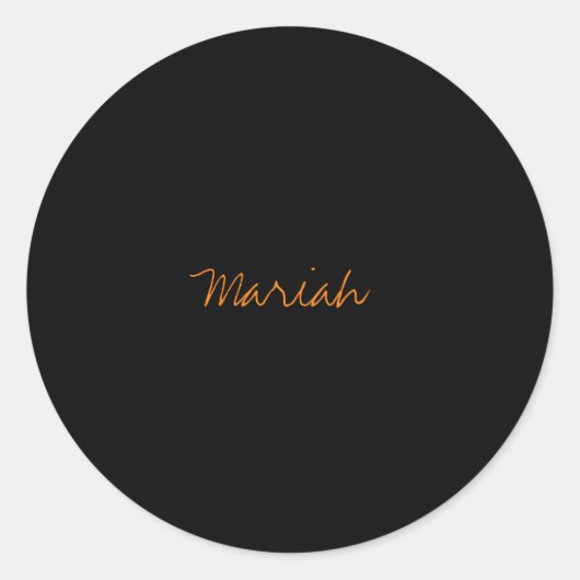 Voeg naam Elegant Creatief Klassiek Handschrift to Ronde Sticker (Voorkant)