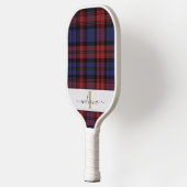 Voeg naam Elegant Monogram Geplay Rustic Tartan Pickleball Paddle (Links)