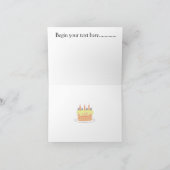 Voeg naam en foto toe  kattengelukkige verjaardag kaart (Binnen)