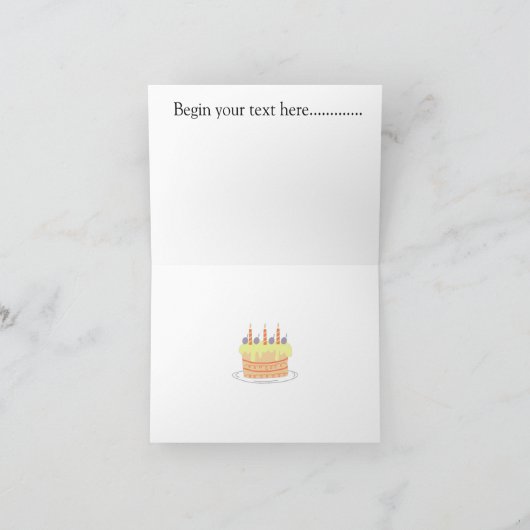 Voeg naam en foto toe kattengelukkige verjaardag kaart (Binnen)