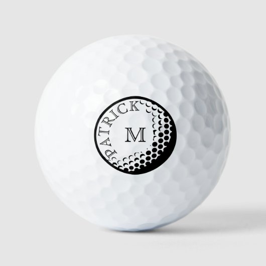 Voeg naam en initiaal toe aan deze golfballen (Voorkant)