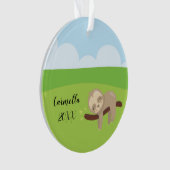 Voeg naam en jaar toe aan een persoonlijke stijlvo ornament (voorkant)