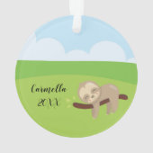 Voeg naam en jaar toe aan een persoonlijke stijlvo ornament (achterkant)