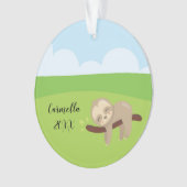 Voeg naam en jaar toe aan een persoonlijke stijlvo ornament (voorkant)