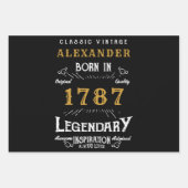 Voeg naam en jaar  zwart goud toe inpakpapier vel (Voorkant)