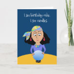 Voeg Naam en Leeftijd Funny Fortune Birthday Greet Kaart<br><div class="desc">Onze waarzegger ziet misschien een beetje te veel.  Fun verjaardagskaart voor vrienden,  familie,  collega's of wie dan ook. Bekijk hier meer grappige kaarten bij Zigglets winkel op Zazzle. Hieronder is een directe link.</div>