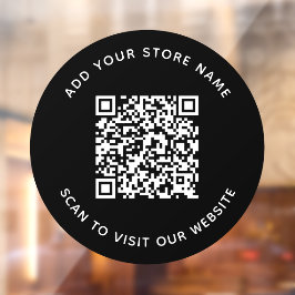 Voeg Naam en Uw Kleur van de Code QR van de Websit Raamsticker