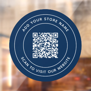 Voeg Naam en Uw Kleur van de Code QR van de Websit Raamsticker