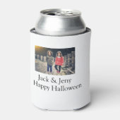 voeg naam foto tekst Halloween kinder meisje jonge Blikjeskoeler (Blikje Voorkant)