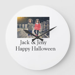 voeg naam foto tekst Halloween kinder meisje jonge Grote Klok