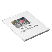 voeg naam foto tekst Halloween kinder meisje jonge Notitieblok (Schuin)