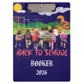 Voeg Naam Foto Terug Naar School Aanpasbaar Klembord