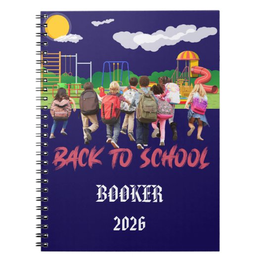 Voeg Naam Foto Toe Back-To-School Notitieboek (Voorkant)