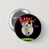 Voeg naam Funny Soccer voetballer cartoon toe Ronde Button 5,7 Cm (Voorkant /achterkant)