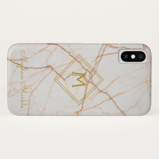 Voeg naam Gepersonaliseerde Gematigde Eenvoudige W Case-Mate iPhone Case (Achterkant (horizontaal))