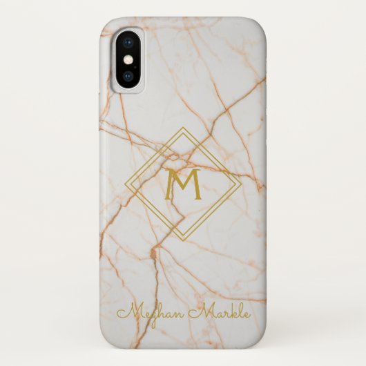 Voeg naam Gepersonaliseerde Gematigde Eenvoudige W Case-Mate iPhone Case (Achterkant)