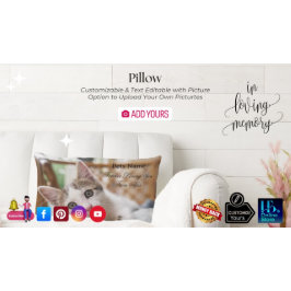 Voeg naam huisdier foto toe Voor altijd lief voor  Kussen