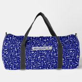 Voeg naam, Initialen, Muzieknoten toe aan Blue Plunjezak (Voorkant)