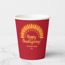 Voeg naam jaar Toe Gelukkig Thanksgiving Geel Rood