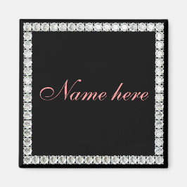 Voeg naam-klantgerichte diamant toe magneet