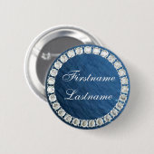 Voeg naam-klantgerichte diamant toe ronde button 5,7 cm (Voorkant /achterkant)