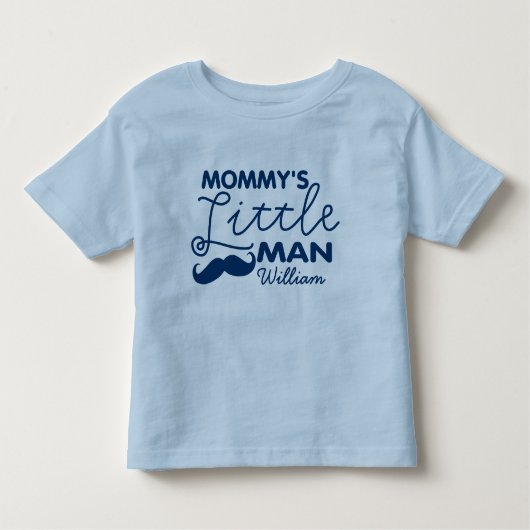 Voeg Naam mama's kleine Man toe Kinder Shirts (Voorkant)