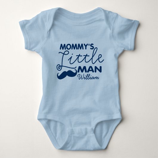 Voeg Naam mama's kleine Man toe Romper (Voorkant)