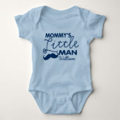 Voeg Naam mama's kleine Man toe Romper (Voorkant)