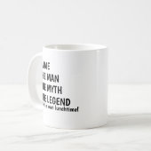Voeg Naam MAN MYTH LEGEND toe tijdens de lunch! Koffiemok (Voorkant links)