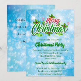 Voeg naam matching vrolijk kerstfeest blauw feest kaart