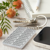 Voeg naam minimalist bold modern grijs chic toe sleutelhanger (Voorkant Rechts)