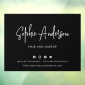 Voeg Naam Moderne Manuscript Sociale Media Aangepa Raamsticker (Vel 3)