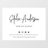 Voeg Naam Moderne Manuscript Sociale Media Aangepa Raamsticker (Vel)