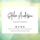 Voeg Naam Moderne Manuscript Sociale Media Aangepa Raamsticker (Vel 3)