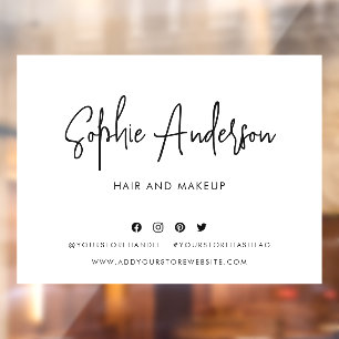 Voeg Naam Moderne Manuscript Sociale Media Aangepa Raamsticker