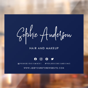 Voeg Naam Moderne Manuscript Sociale Media Aangepa Raamsticker