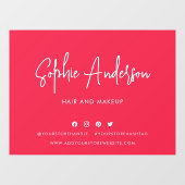 Voeg Naam Moderne Manuscript Sociale Media Aangepa Raamsticker (Vel)