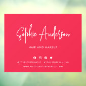 Voeg Naam Moderne Manuscript Sociale Media Aangepa Raamsticker (Vel 3)