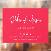 Voeg Naam Moderne Manuscript Sociale Media Aangepa Raamsticker (Vel 2)