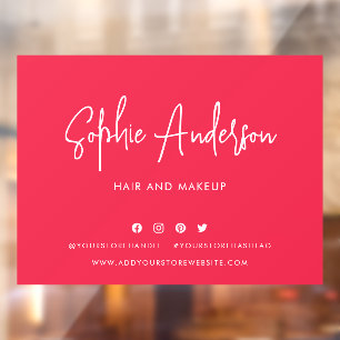 Voeg Naam Moderne Manuscript Sociale Media Aangepa Raamsticker