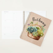 Voeg Naam of Tekst toe, Basket van Succulente Plan Planner (Display)