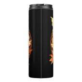 Voeg naam of tekst toe, draak met herfstbladeren thermosbeker (Achterkant)